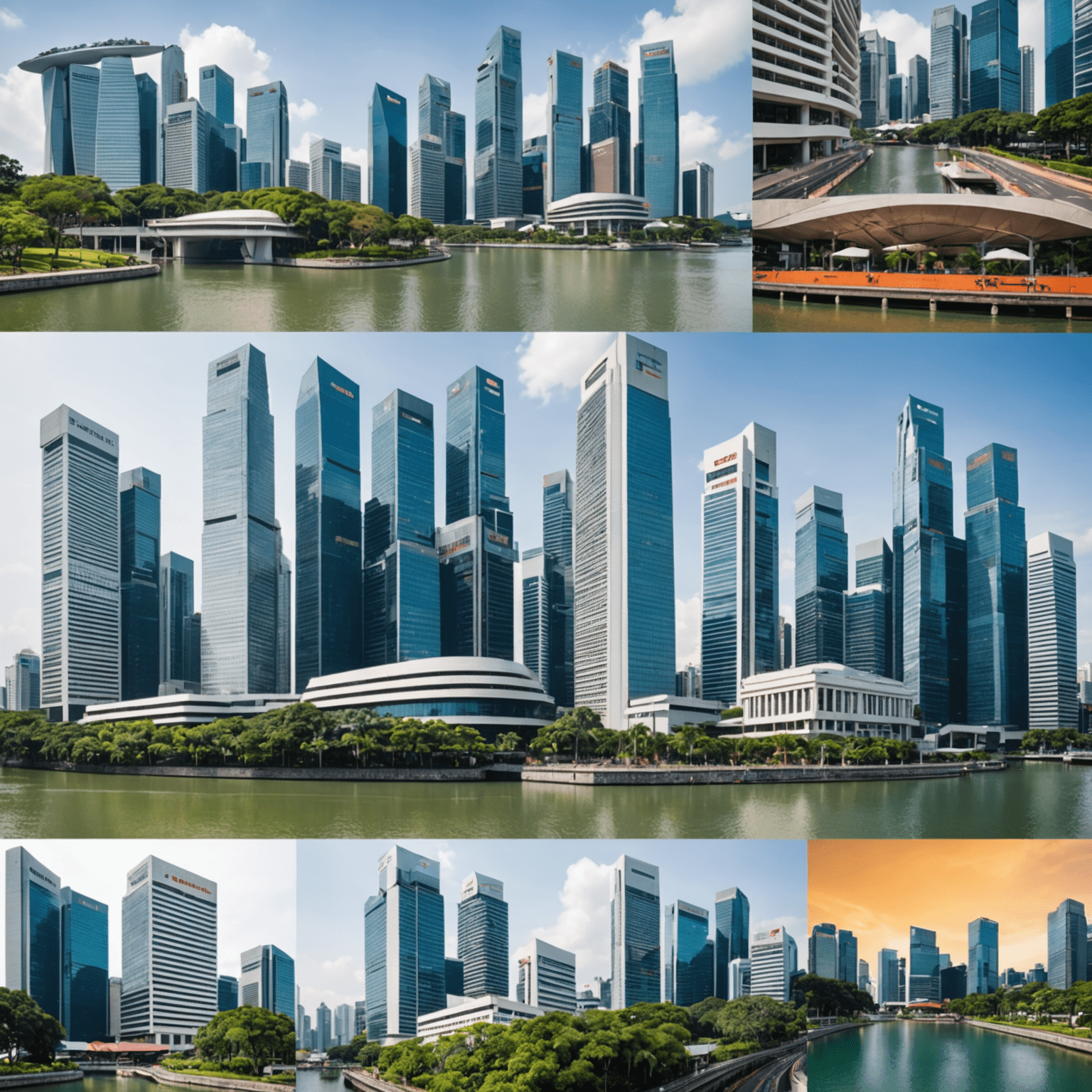 Collage of Singapore's iconic buildings and real estate properties, representing the REIT market